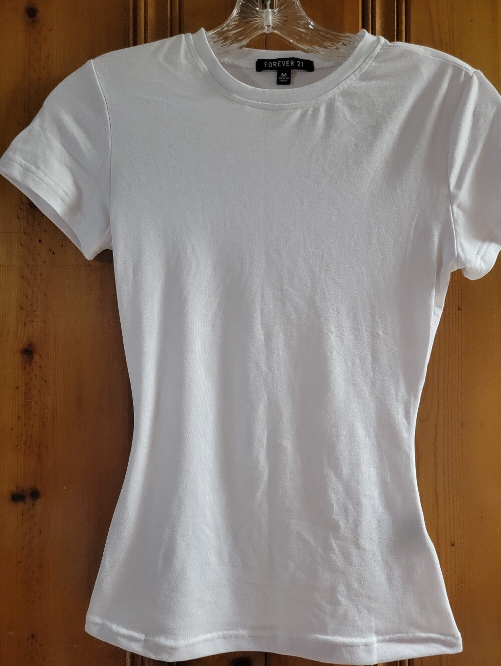 Forever 21 Women's White Short Sleeve Crew Tee